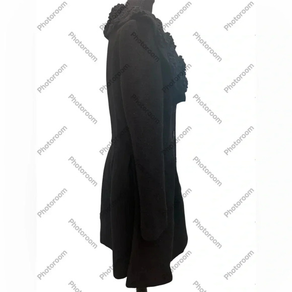 Anthropologie Nick &Mo Women’s size M Peacoat Black Wool - Picture 4 of 9